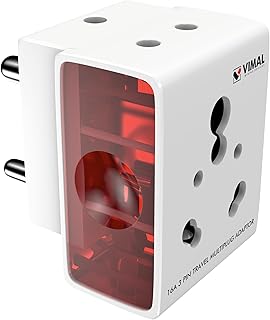 Newport 16A 3 Pin Multiplug Adaptor,Suitable for Heavy Electrical Appliances, White