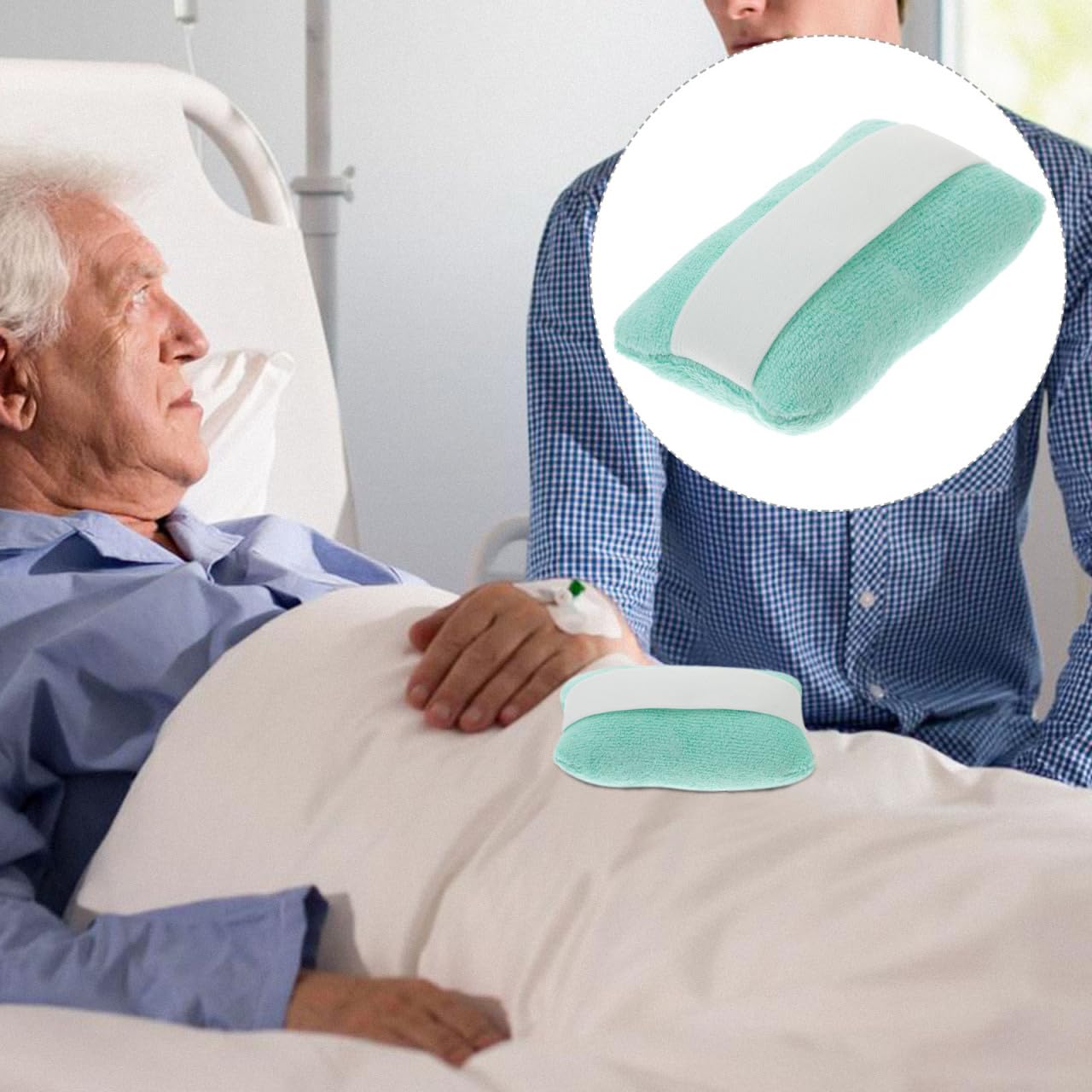 Homoyoyo Ergonomisch Gestaltete Grüne Handgriffpolster aus Weichem Handtuchstoff zur Fingerfunktionserhaltung und Prävention von Hautverletzungen bei Älteren und Bettlägerigen Patienten