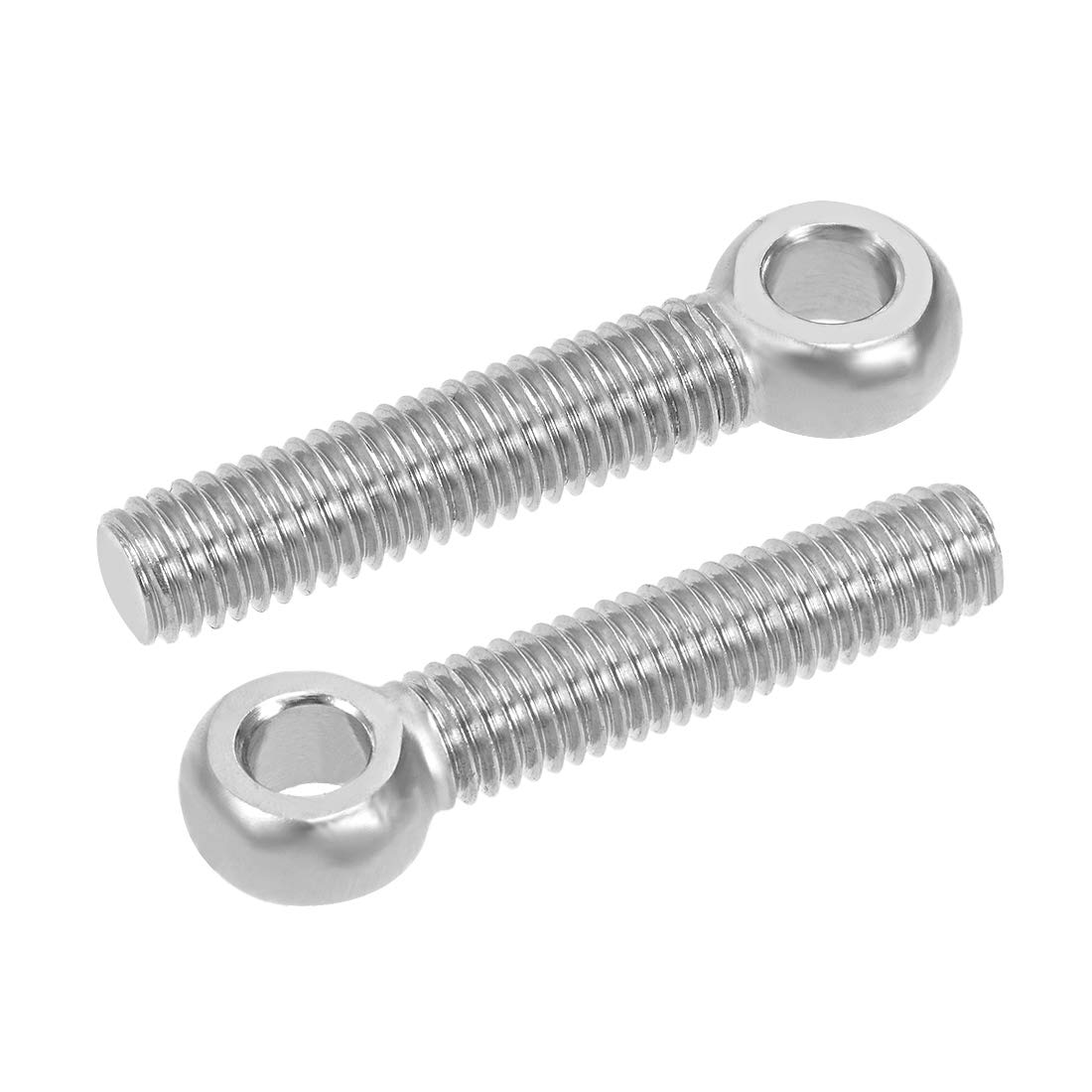 uxcell M8 x 40mm 304 Stainless Steel Machine Shoulder Lift Eye Bolt Rigging Silver Tone 5pcs
