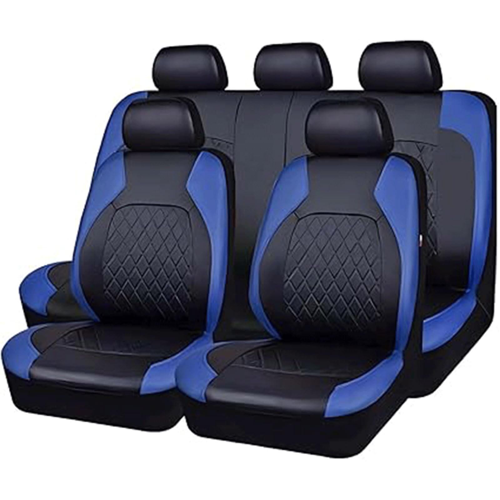 Auto Sitzbezüge Für FIAT Panda/Panda Cross/Panda Climbing/Panda Trekking/Panda Classic，Atmungsaktiv Autositzbezüge Vorne Hinten Autositz Schonbezug Leder Sitzbezug Autositz Zubehör Innenraum