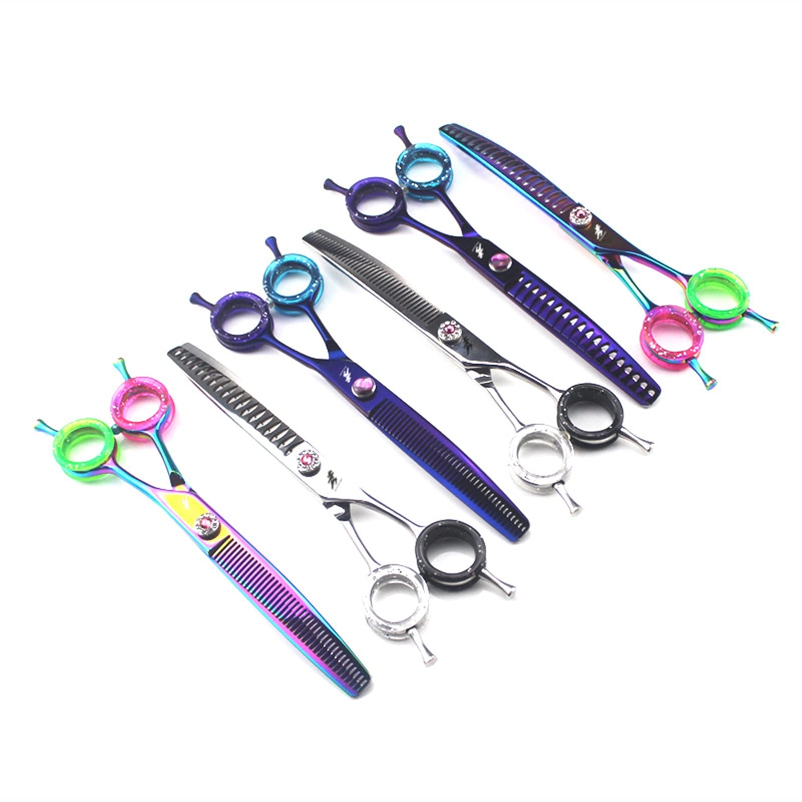 Ciseaux Coiffure/Ciseaux Cheveux Cisailles d'amincissement Ciseaux for animaux de compagnie chat chien toilettage Ciseaux de coupe Too Toears Cisailles en acier inoxydable 7 pouces Ciseaux salon Coiff