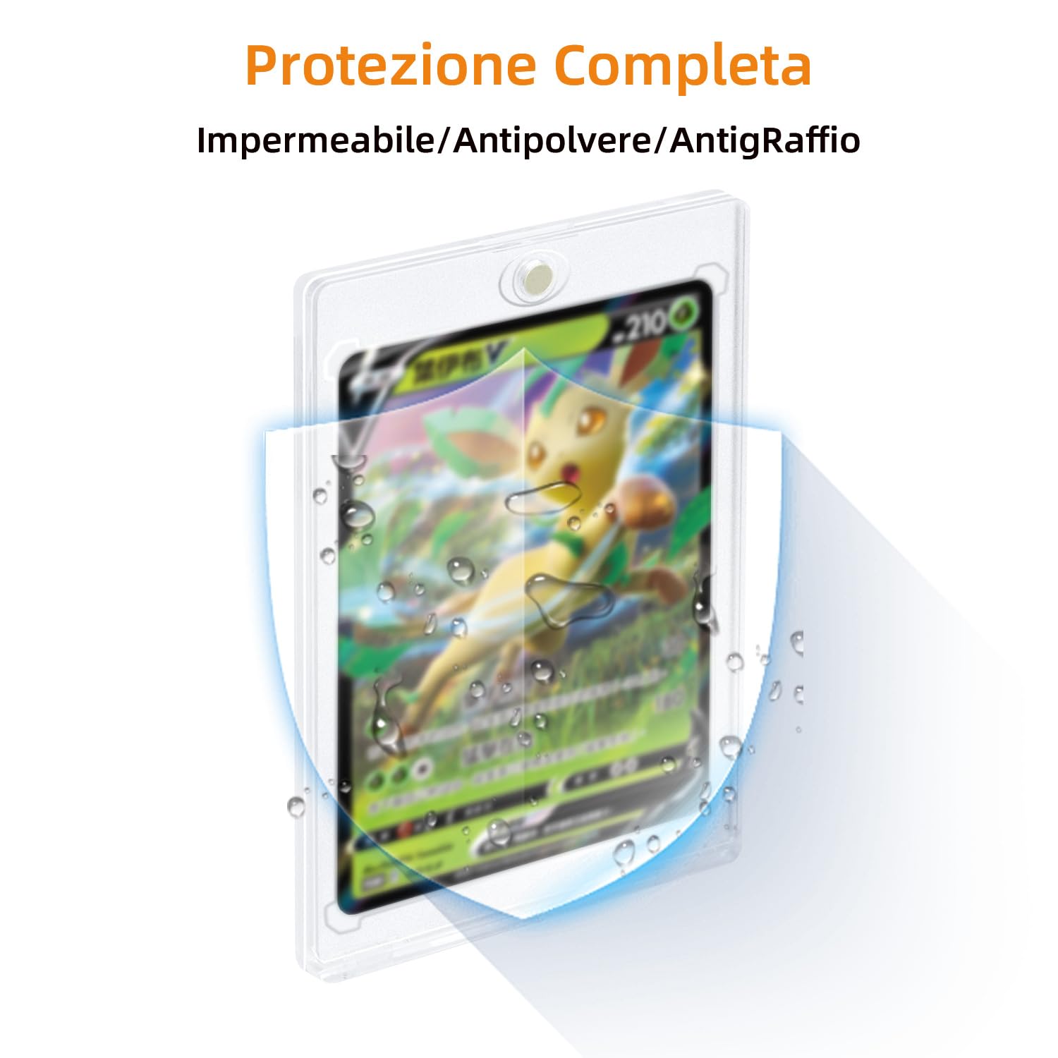 Tolesum 10PCS Magnetic Trading Card Holder 35PT Bustine Protettive UV Protezione Custodie Porta Carta Trasparente Magnetiche Carta Cornici Carte Collezionabili per Yugioh,Magic, MTG, Sport