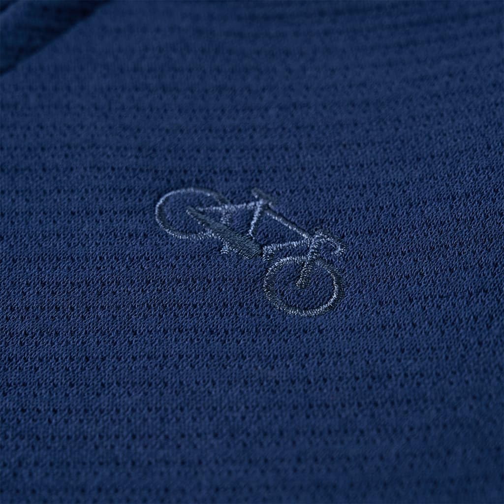 Kinder Sweatshirt mit Reißverschluss Marineblau aus Polyester Baumwolle Elastan Größe für Jungen Mädchen Alltag Schule Outdoor Spielen im Herbst Winter