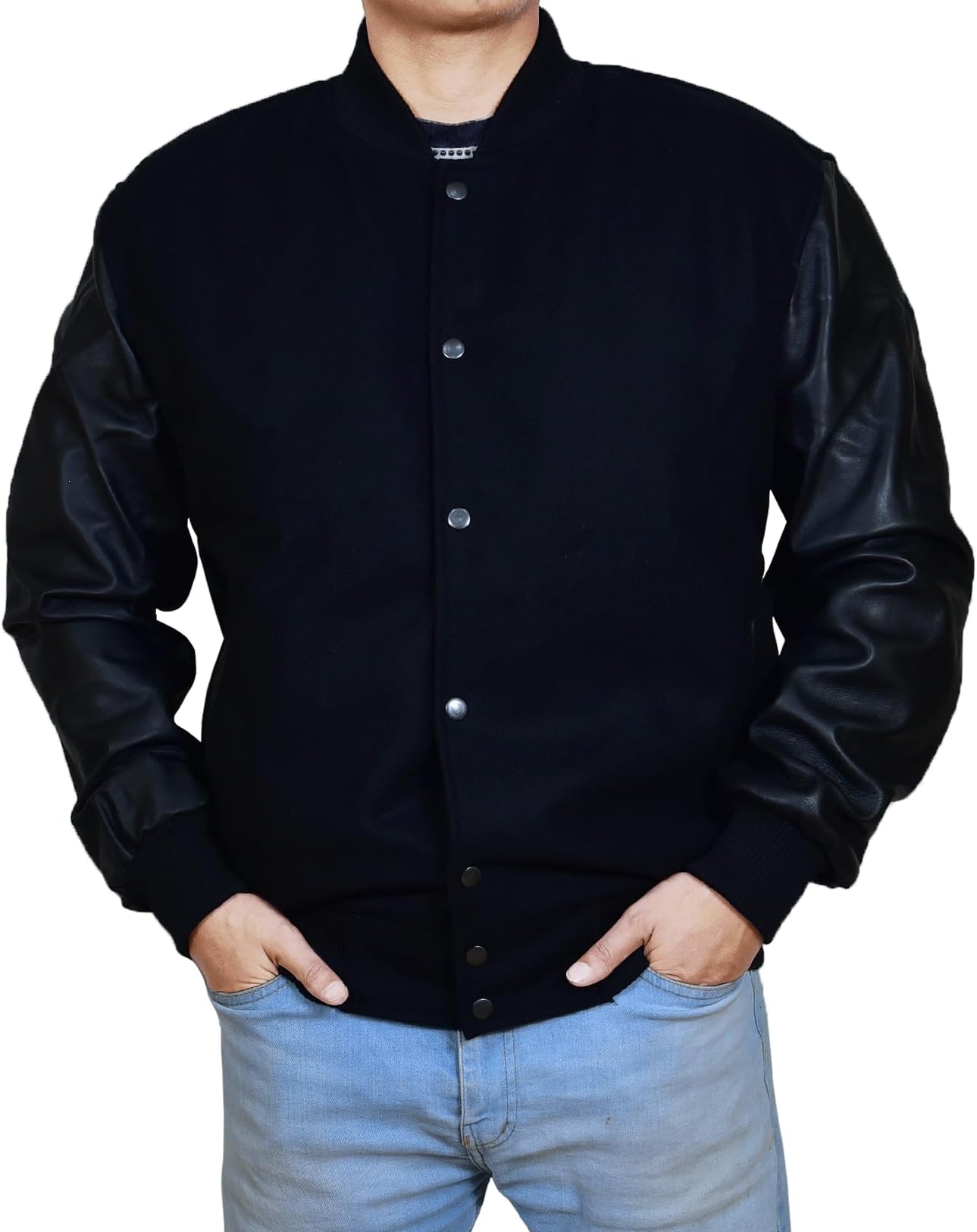 Mens Hotline Miami Varsity Letterman Fashion Wool Bomber Slim Fit Casual Warm Boys College Baseball Jacket