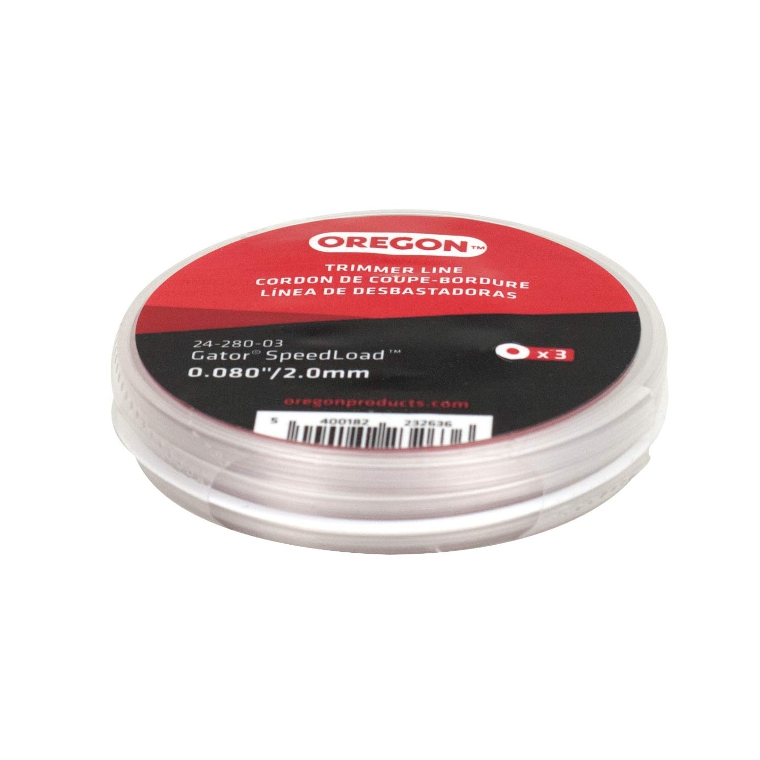 Oregon White 24-295-03 2.4 Mm X 3.86 M Small Gator Speedload Replacement Trimmer Line Disc - (Pack Of 3)