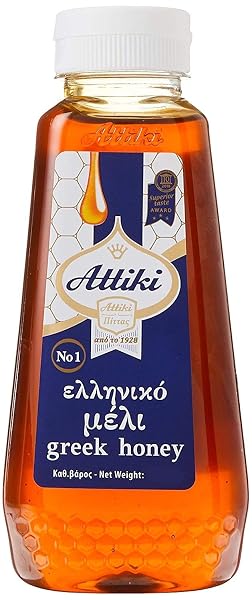 Attiki Pure Greek Honey with Thyme, Wild Flowers and Herbs, Perfect for Baking, Cooking, Lemonade and Tea