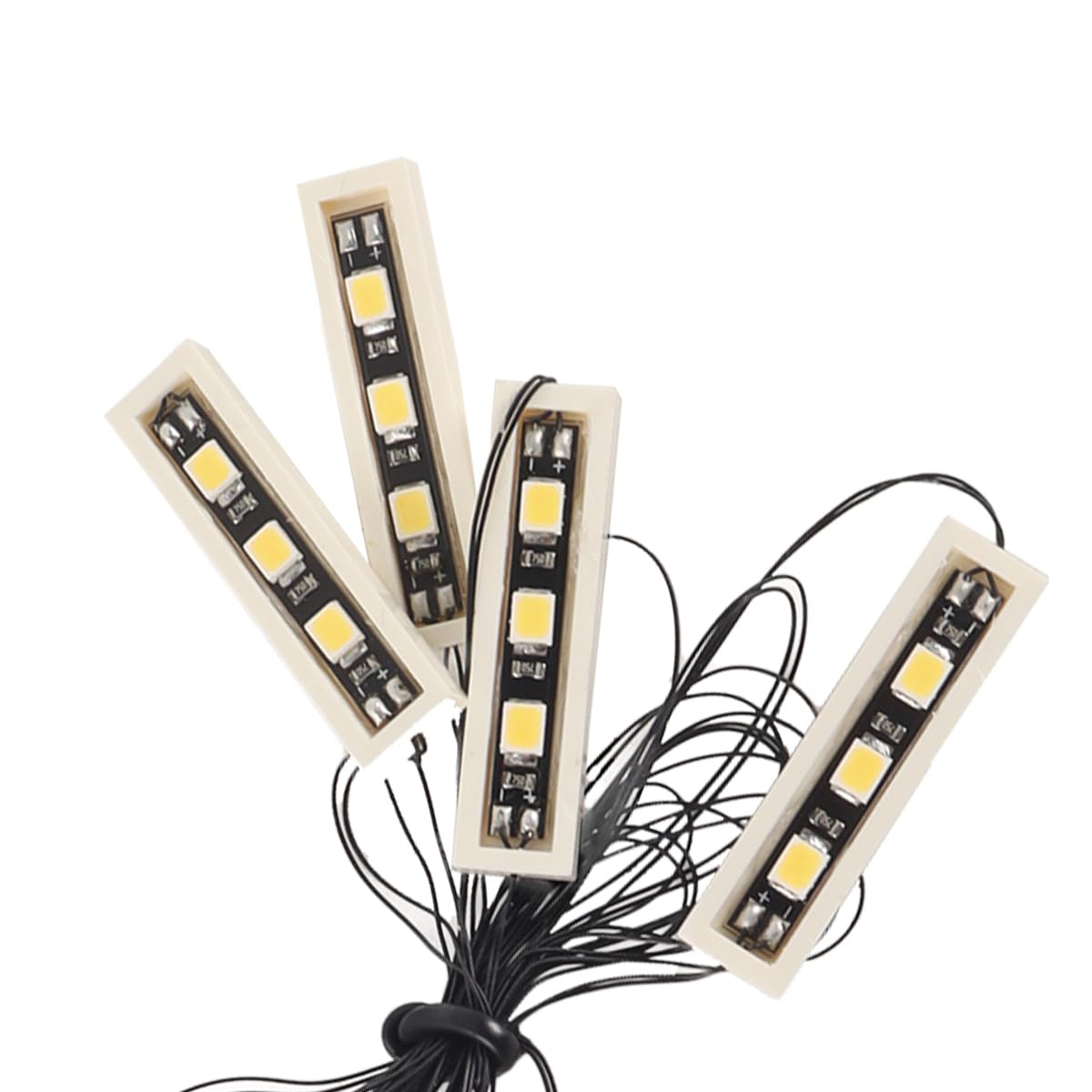 Ticha Weiße Downlights 1x4 Steine in Einer Reihe, USB-betriebene DIY-Bausteinlampe, Modell-Beleuchtungszubehör, Weißes Licht