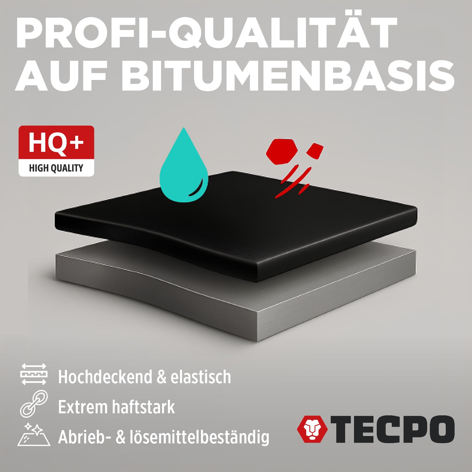 TECPO Unterbodenschutz Bitumen Schwarz 5 Liter UBS Saugdose Steinschlagschutz Korrosionsschutz Rostschutz Unterboden Auto Kfz Langzeit