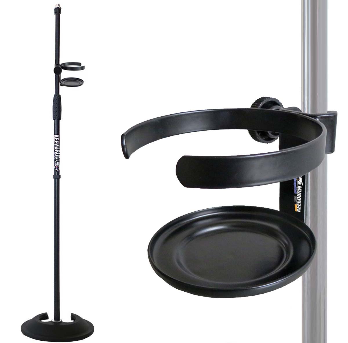 KEEPDRUM MS096 - Asta per microfono dritta + portabibite Keepdrum