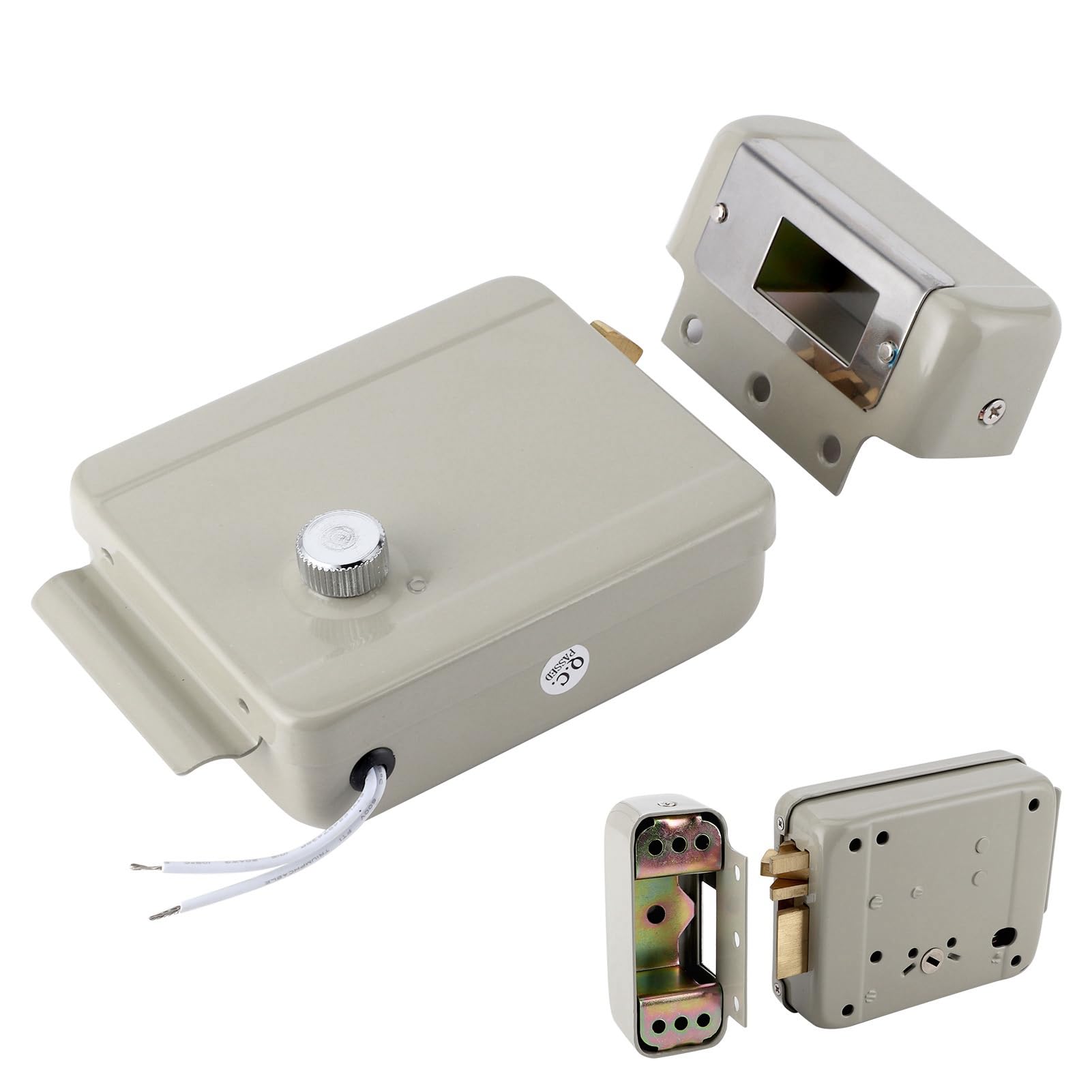 9–12 V elektrisches Türschließblech, elektromagnetisches Türschloss für Zutrittskontrolle, hochsicheres, eisenpulverbeschichtetes Schließblech mit Schnellentriegelung, für Eisen-