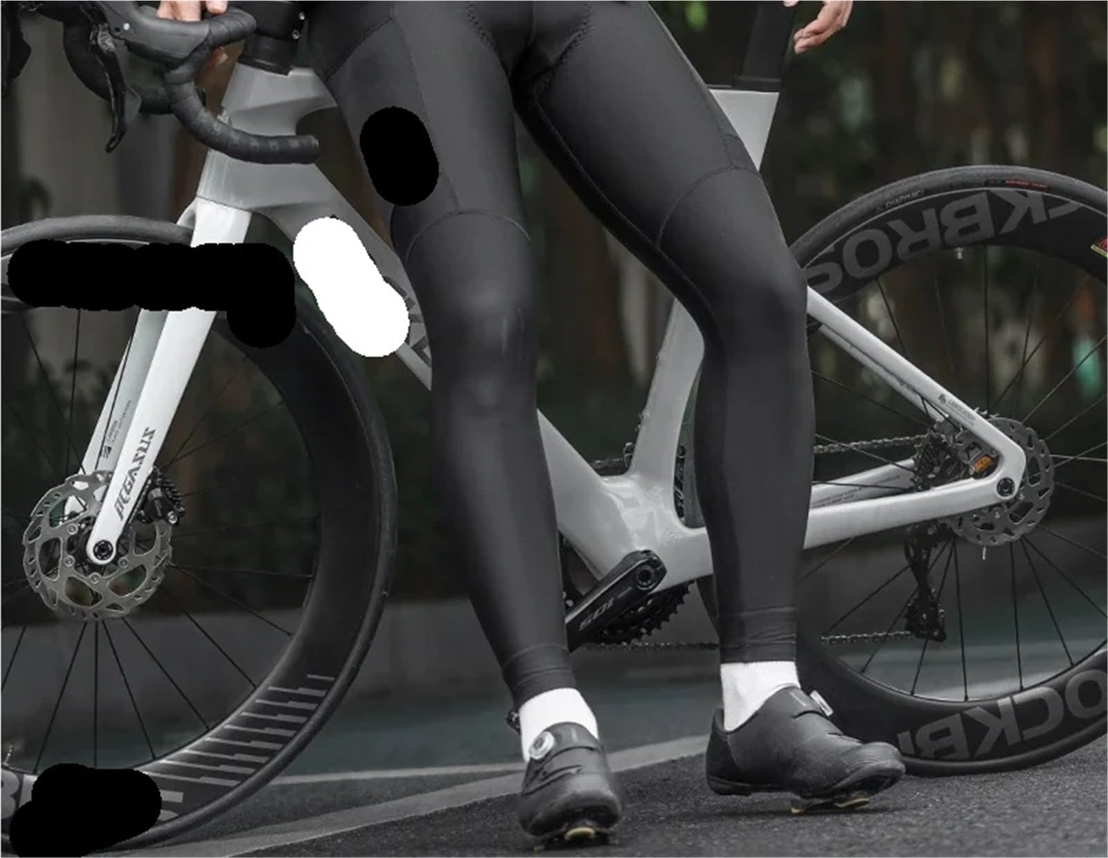Pantaloni da Ciclismo in Pile Termico Leggings Equitazione Imbottiti 3D Invernali Collant Sportivi Mountain Bike Riflettenti E Traspiranti per Ciclismo
