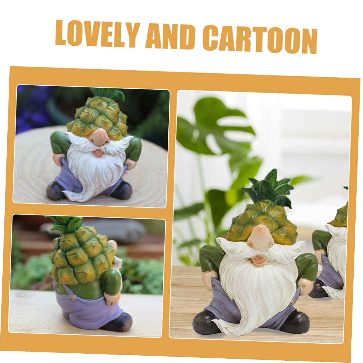Supvox 4stücke Resin Garten Gnom Figurine Lustige GNOME Deko Für Garten Und Balkon Wetterfeste Harzfigur Für Outdoor Geschenkidee Für Gartenliebhaber