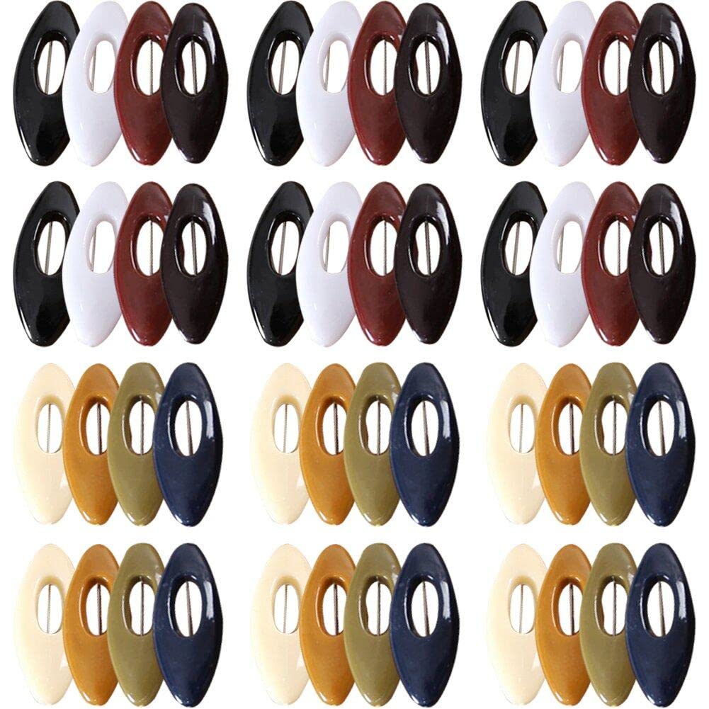 Dinntty Muslim Scarves Pins 48pcs Plastic Hijab Pins Muslim Shawls Brooches Safety Pins Ladies Headscarf Scarf Accessories