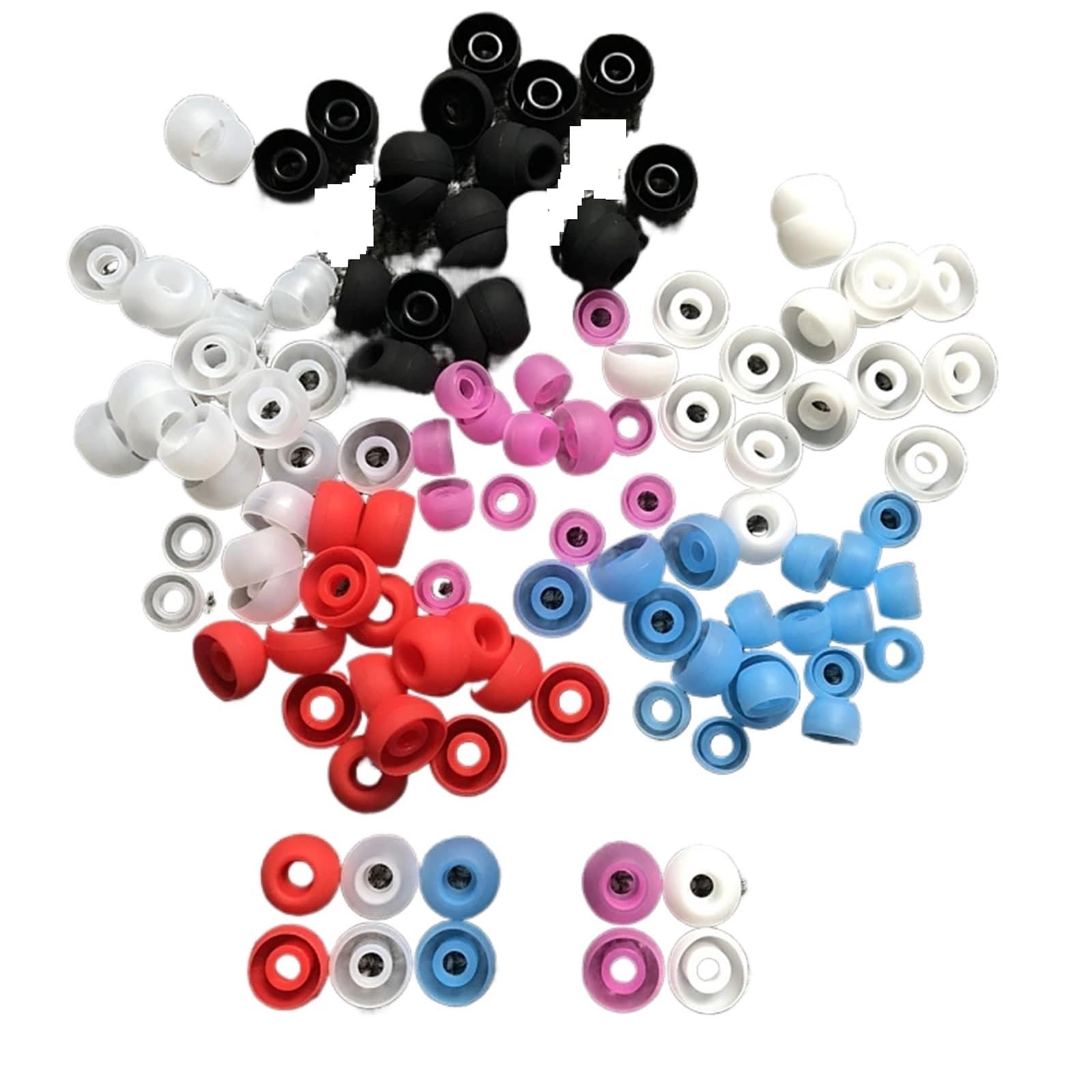 500 gommini in silicone per auricolari, morbidi cuscinetti per cuffie, accessori di ricambio (bianco, L)