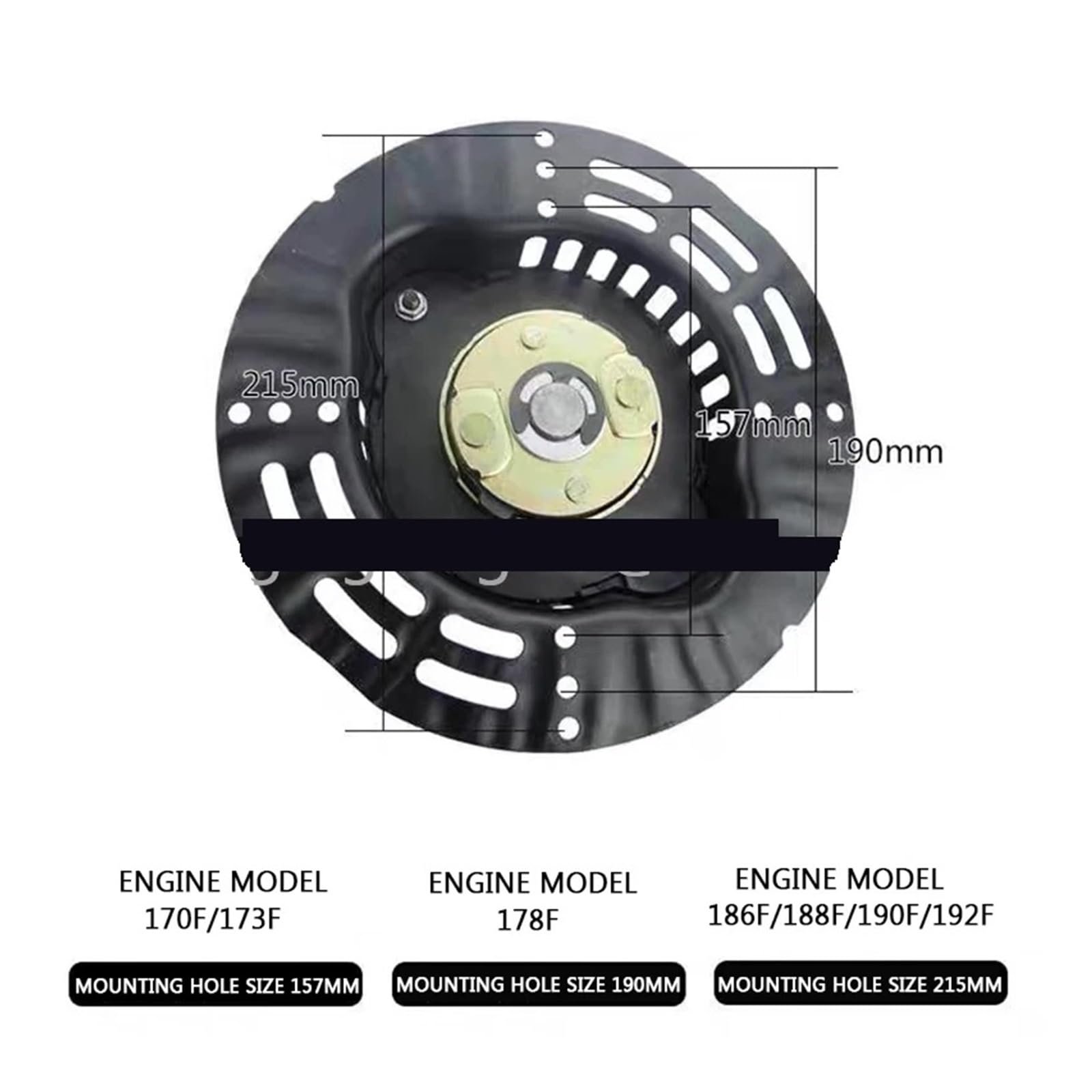 Mini Tillage Machine Hand-Cranked Pull-Free Start 173F178F186F188 Pull Plate Vertical Air-Cooled Diesel Engine Starter