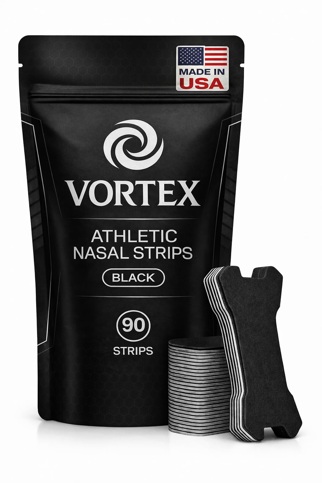 Performance Nose Strips for Breathing 90 Count - Oil Sweat Proof Adhesive - Athletic Nasal Strips for Snoring