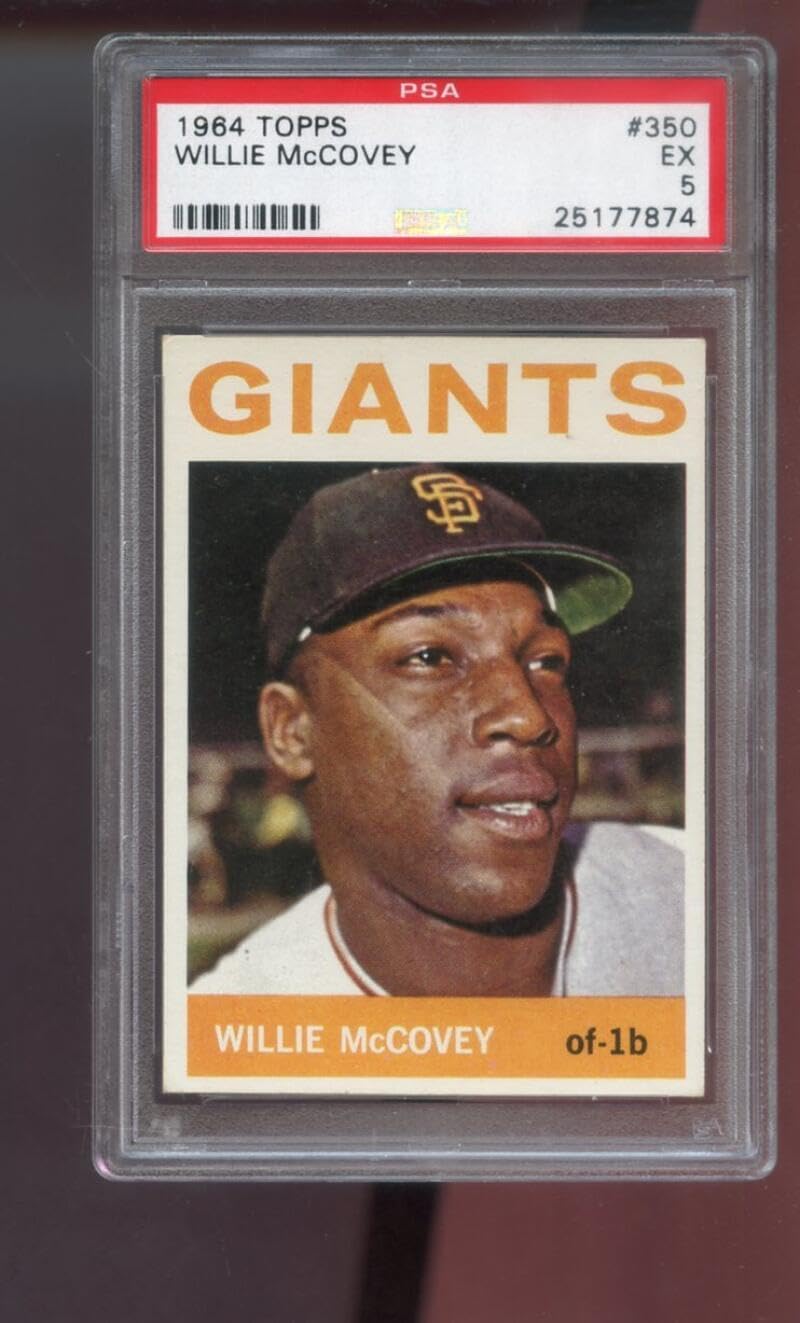 1964 Topps #350 Willie McCovey PSA 5 Graded Baseball Card MLB San Francisco Giants