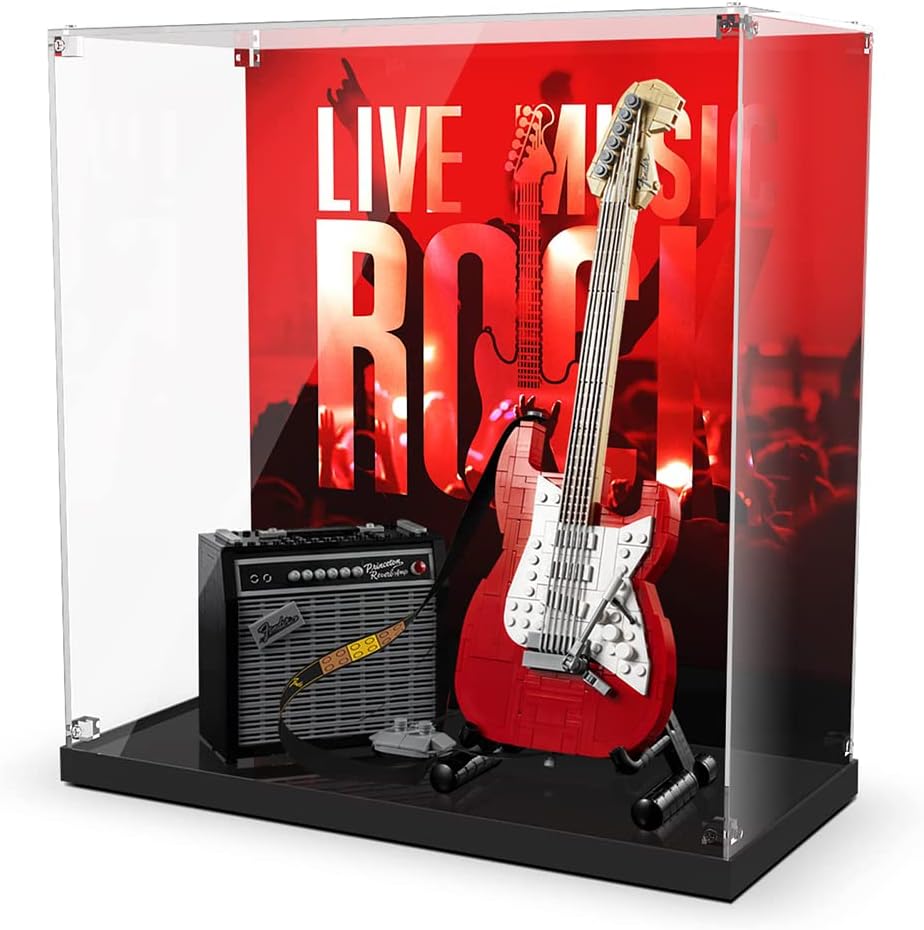Display Case Compatible with Lego Fender Stratocaster