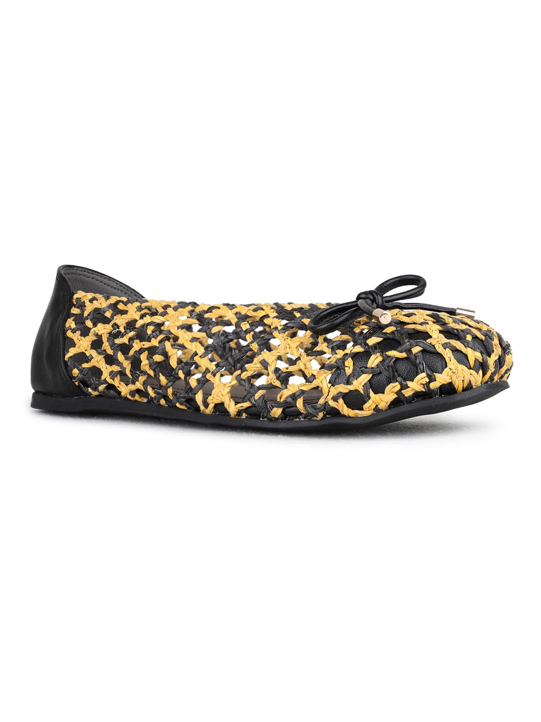 Womens Black Casual Embellished Round Toe Ballerinas-image-39