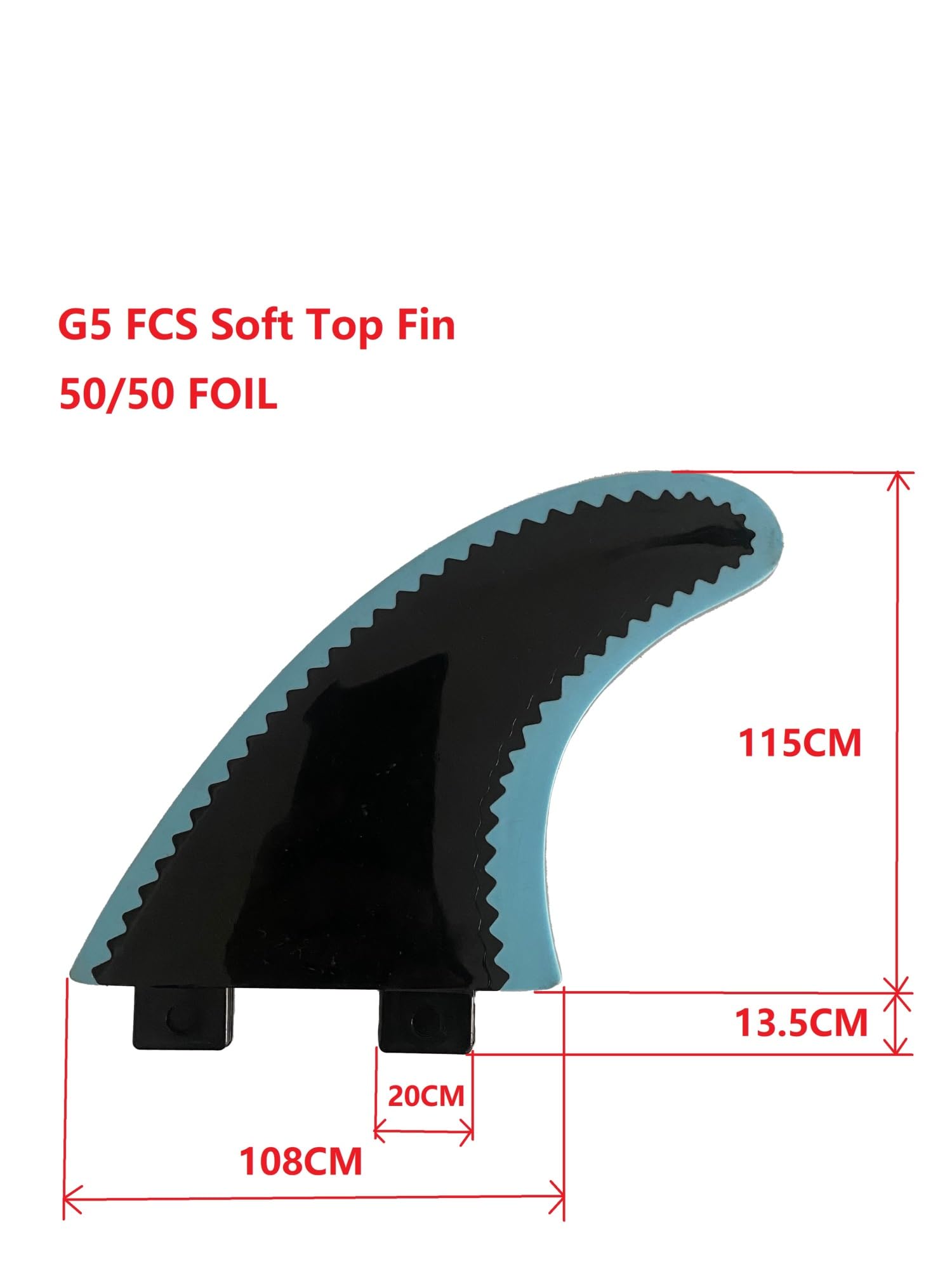 Quillas de Tabla de Surf G5 Soft Top, Accesorio Sup de lámina 50/50, quilla de Surf, quilla de Tabla de Paddle Surf(3 Pcs Blue Fins)