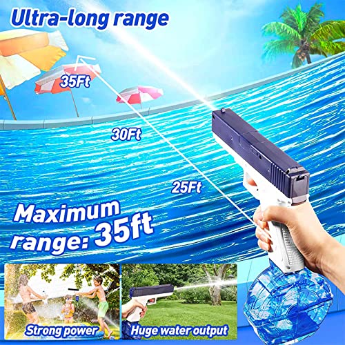 Pistola De áGua EléTrica Poderosa, Alcance MáXimo 32 PéS,500cc+60ccAlta Capacidade Pistola De áGua P