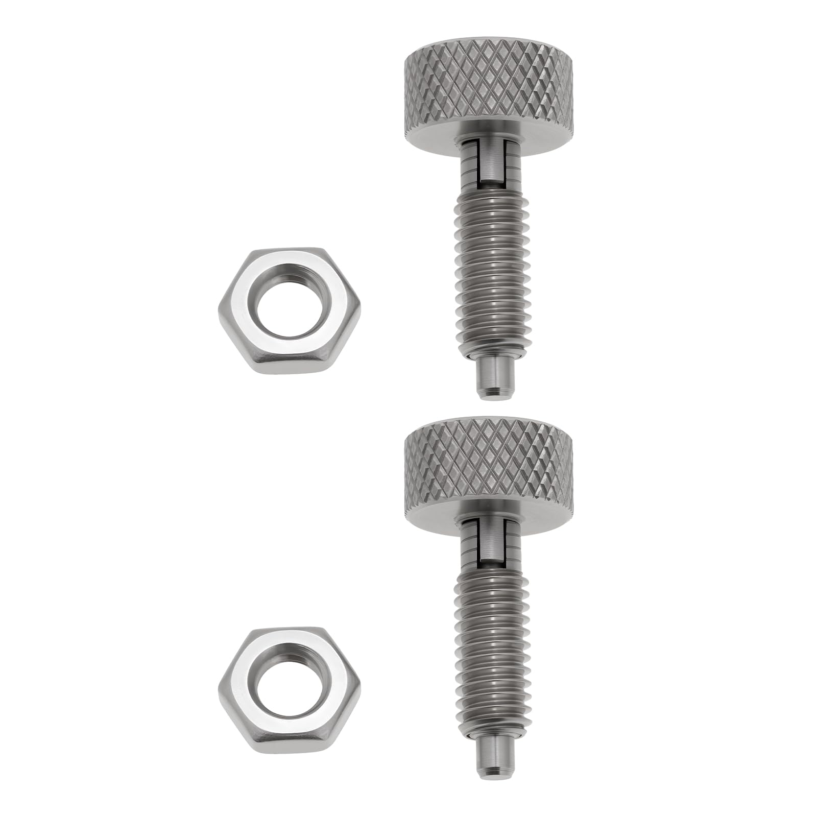 LT Easiyl 2Pcs M6x1.0 Self-Locking Spring Plunger with Knurled Handle Stainless Steel for Chassis Cabinets Appliances Automobiles