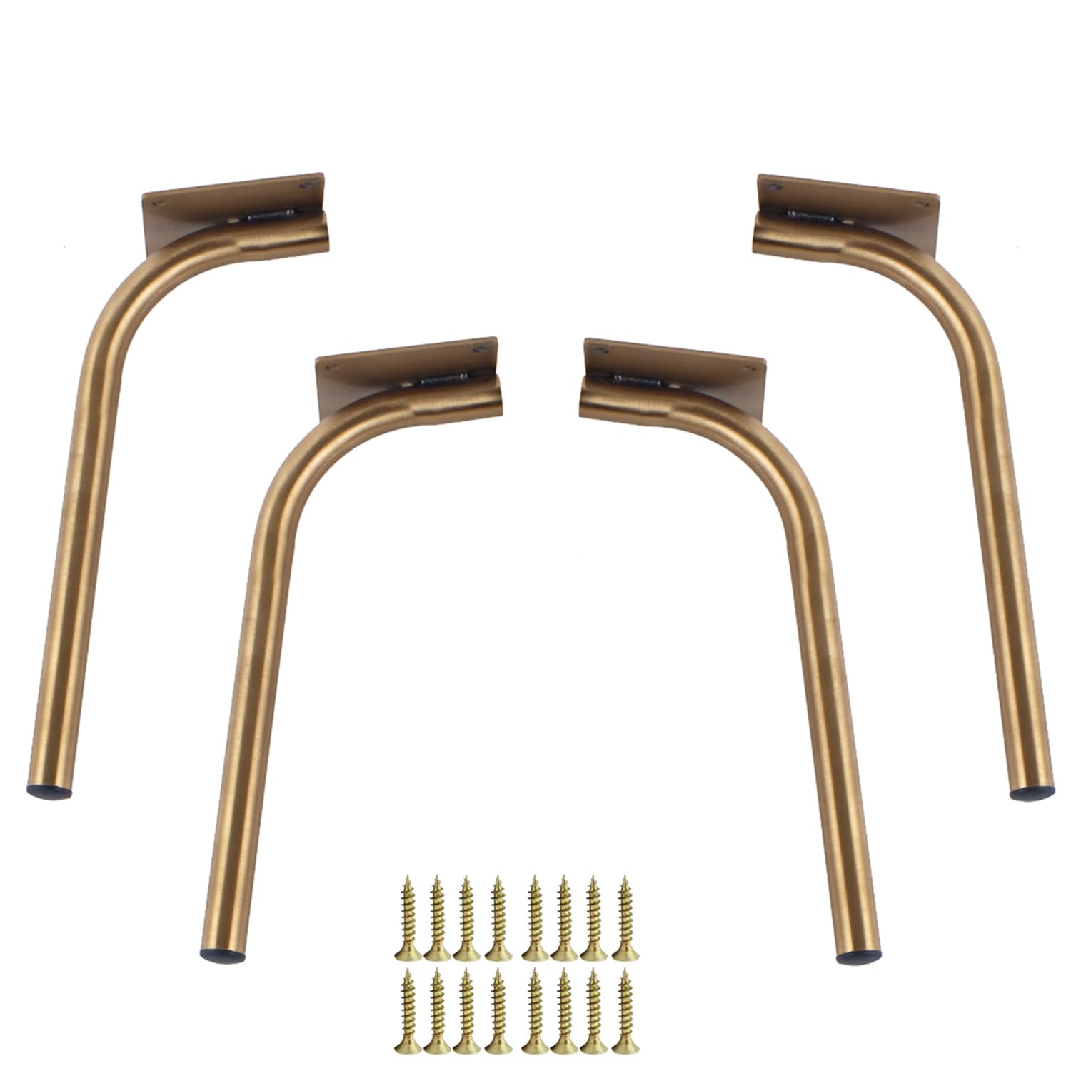 GHHVFEC Metal Sofa Legs Replacement - Durable Stainless Steel Feet for Couch, Chair, TV Cabinet, Nightstand, and Wardrobe - 4 Pcs with Screws - Stylish DIY Furniture Legs