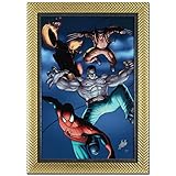 STAN LEE Signed Original Marvel Artwork Comics Spider-Man canvas framed Hulk