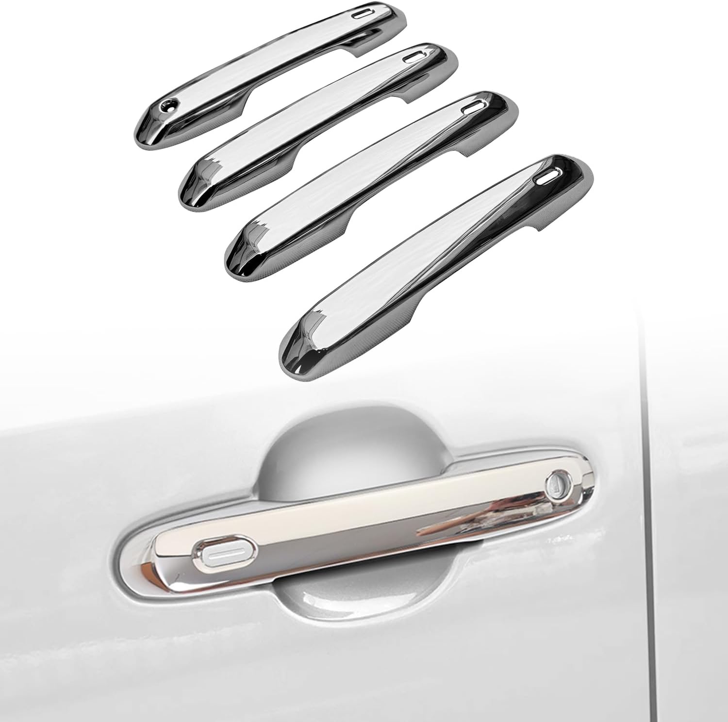 for Toyota Grand Highlander 2023-2024 Glossy Black Side Door Handle Cover Trim 4pcs Car Accessories