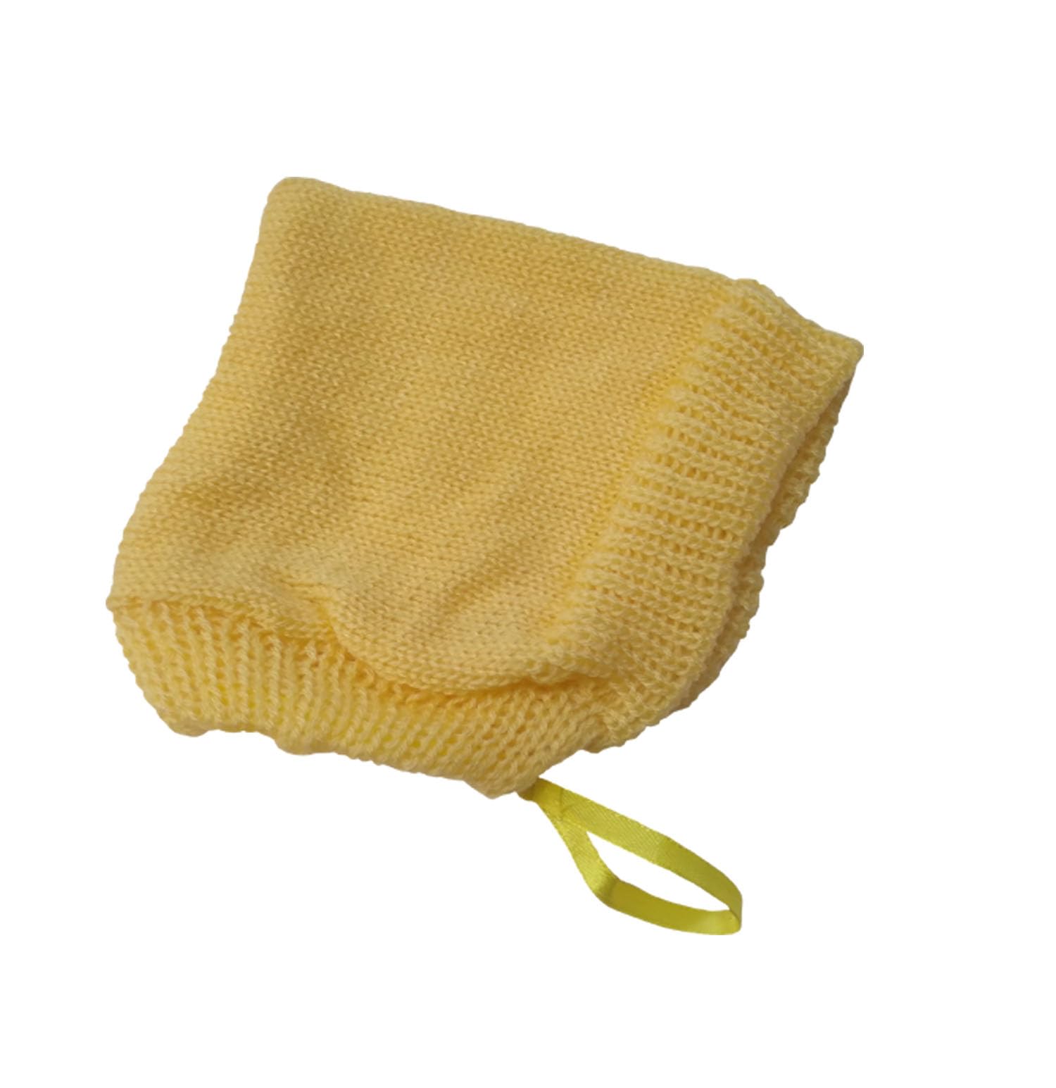 KIDSKA Kids Wool V Neck Sweater with Cap and Pair of Booties Infants Woollen Set/Babies Woolen Sweater(Yellow, 2 to 6 Months) 3 Pcs Set - Image 4 thumbnail