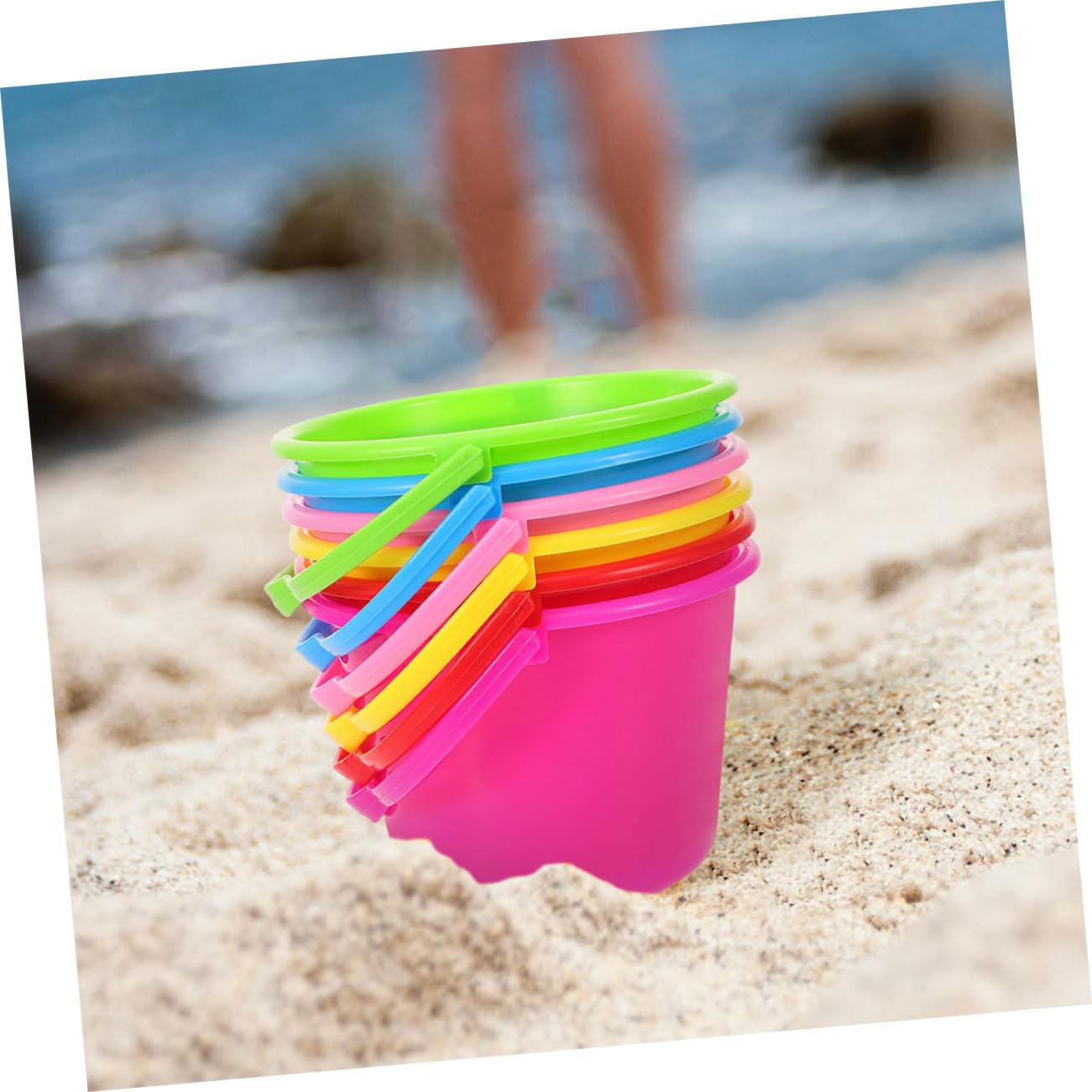 Secchiello Spiaggia Bambina 12 Pezzi in Abs, Gioco per Ragazzo Ragazza | Festa Estiva, Giochi da Spiaggia, Set Multifunzione, Apprendimento e Outdoor Play