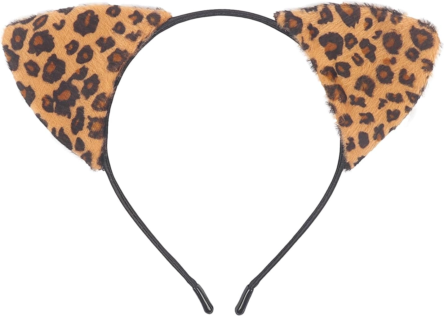 Leopard Cat Ears Headband for Women, Halloween Cosplay Leopard Costume Hair Accessories for Adult