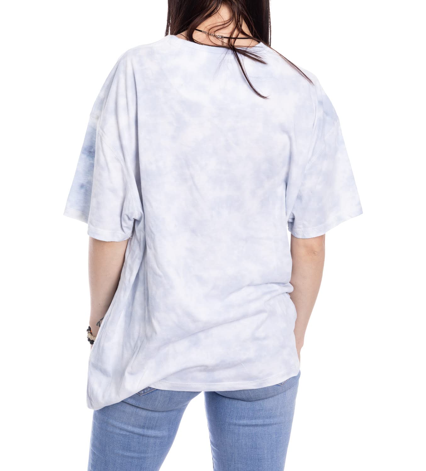 Calhoun NHL Womens Oversized Loose Fit Drop Shoulder Tie Dye Crewneck Short Sleeve T-Shirt (Florida Panthers, Large/X-Large)