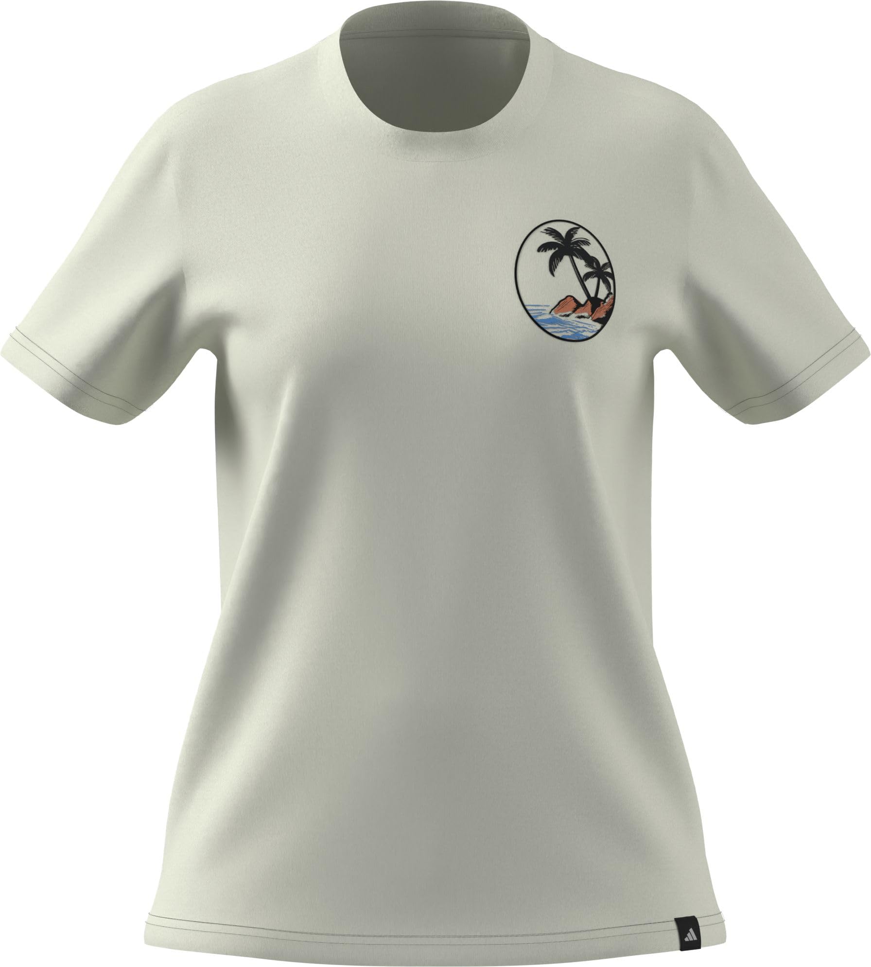 adidas Women's Summer Slide Graphic T-SHIRT2, Off White, S