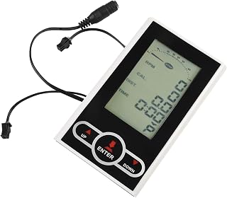 Monitor de bicicleta estática Velocímetro Pantalla para Bicicleta Estacionaria Elíptica Trainer Reemplazo LCD Pantalla de Ordenador Blanco