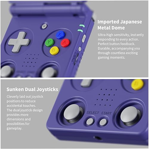 Miniatura 5 de RG34XXSP - Consola de juegos portátil, sistema clásico IPS de 3.4 pulgadas y batería de 3300 mAh, consolas de videojuegos retro, con tarjeta TF 64G