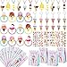 Tacobear 60pcs Princesse Fête Pinata Anniversaire Fille Crème Glacée Jouet Pinata Colliers Sac Cadeau Anniversaire Bandes de Cheveux Porte-clés Petit Cadeau Fournitures Fête Crème Glacée Fille Enfant