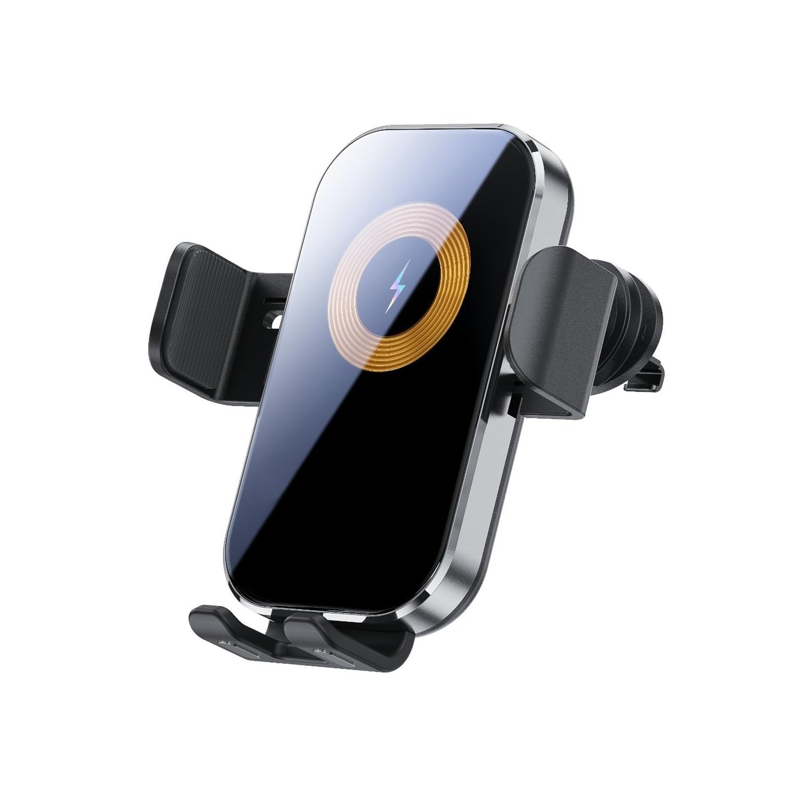 Per IPhone Caricabatterie Universale Wireless Auto Supporto Telefono Supporto 15 W Ricarica Rapida Accessori Rilevamento Intelligente Porta Cellulare Auto(Silver)