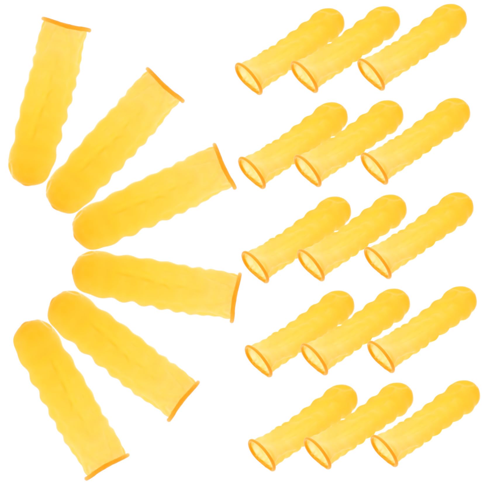 AUTSUPPL 100Pcs Latex Static Finger Covers Durable Joint Protectors for Electronics Wound Protection for Industrial Use and Nail Art