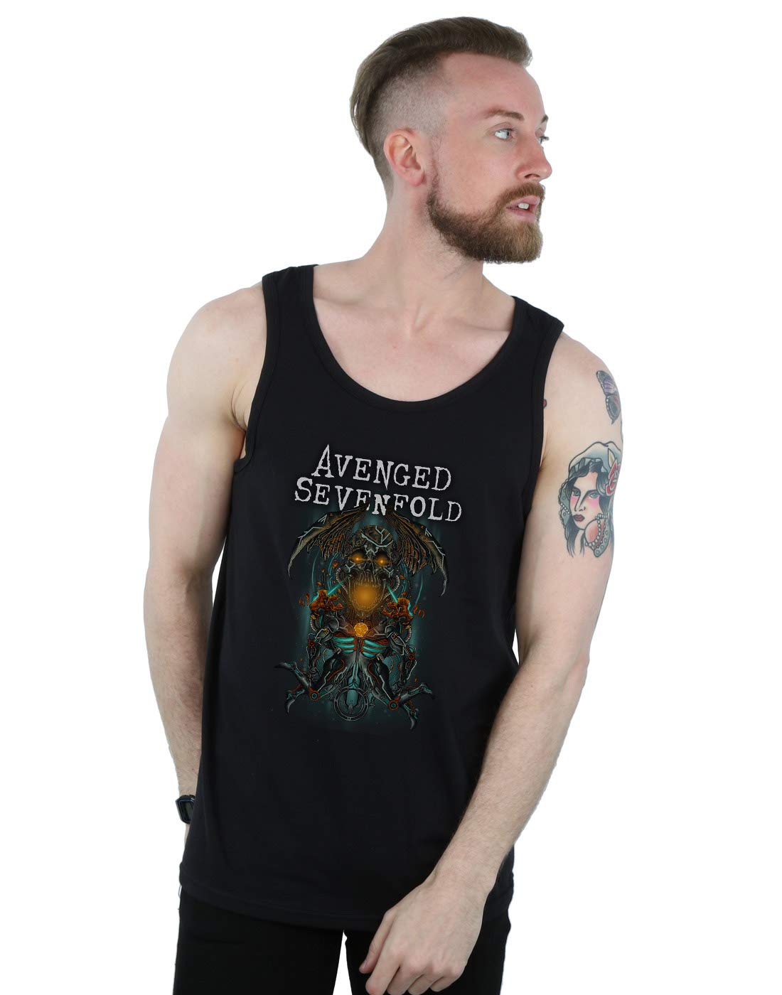 Absolute Cult Men's Black Avenged Sevenfold Oracle Deathbat Vest Small