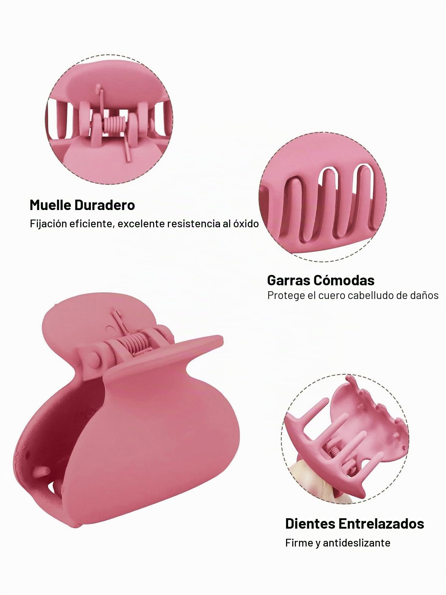 Kavya 12 Piezas Pinzas Pelo Pequeñas 4 cm Antideslizante Mate Plástico