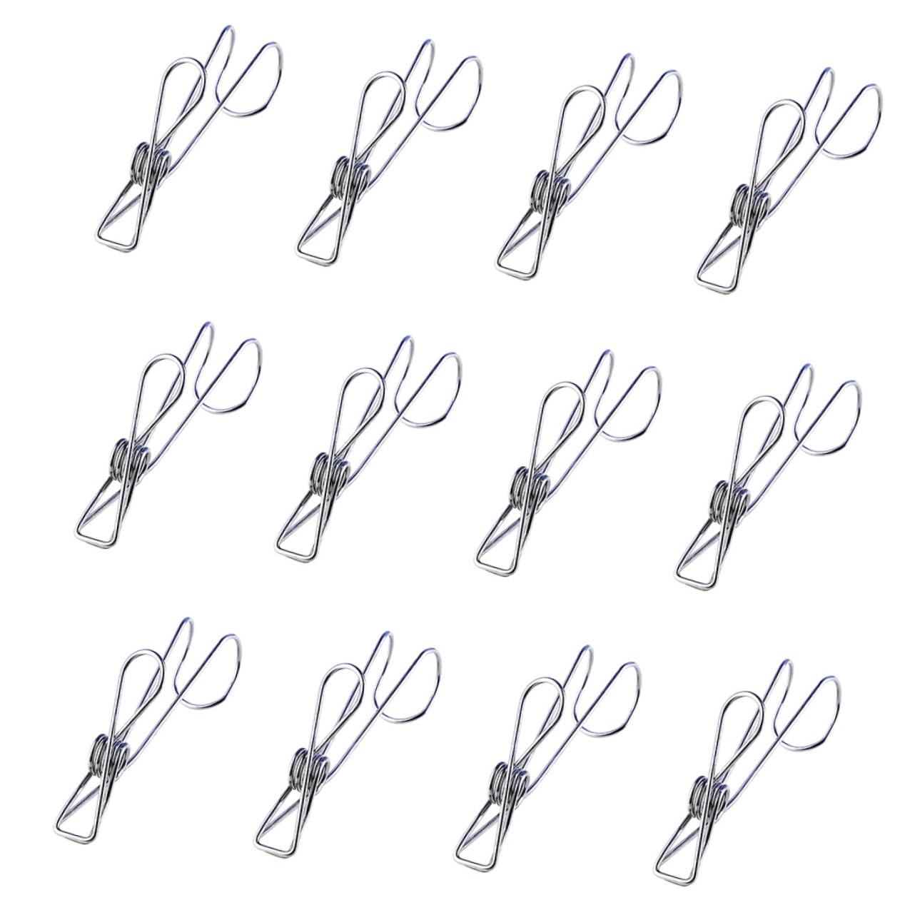 SOLUSTRE 2sätze Teiliges Aus Edelstahl Wäscheklammern Mit Haken Robuste Clips Für Kleidung Handtücher Und Mehr Für Küche Bad Und Camping Hohe Tragfähigkeit Und Platzersparnis