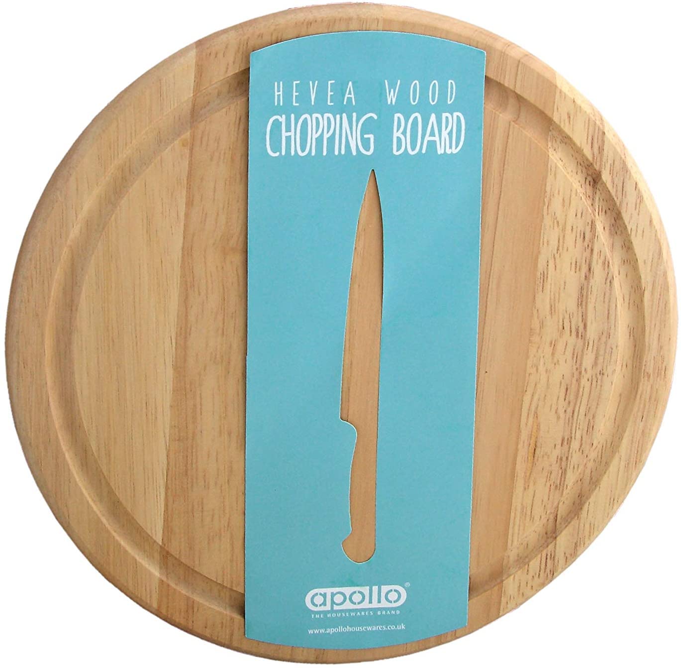 Apollo 25cm Rubberwood Bread Board,Brown