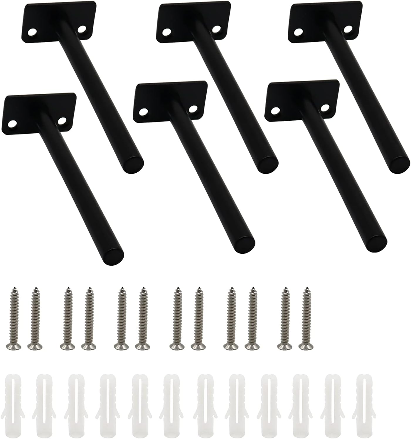 Floating Shelf Brackets 6 Pcs 6" Concealed Blind Retro Wall