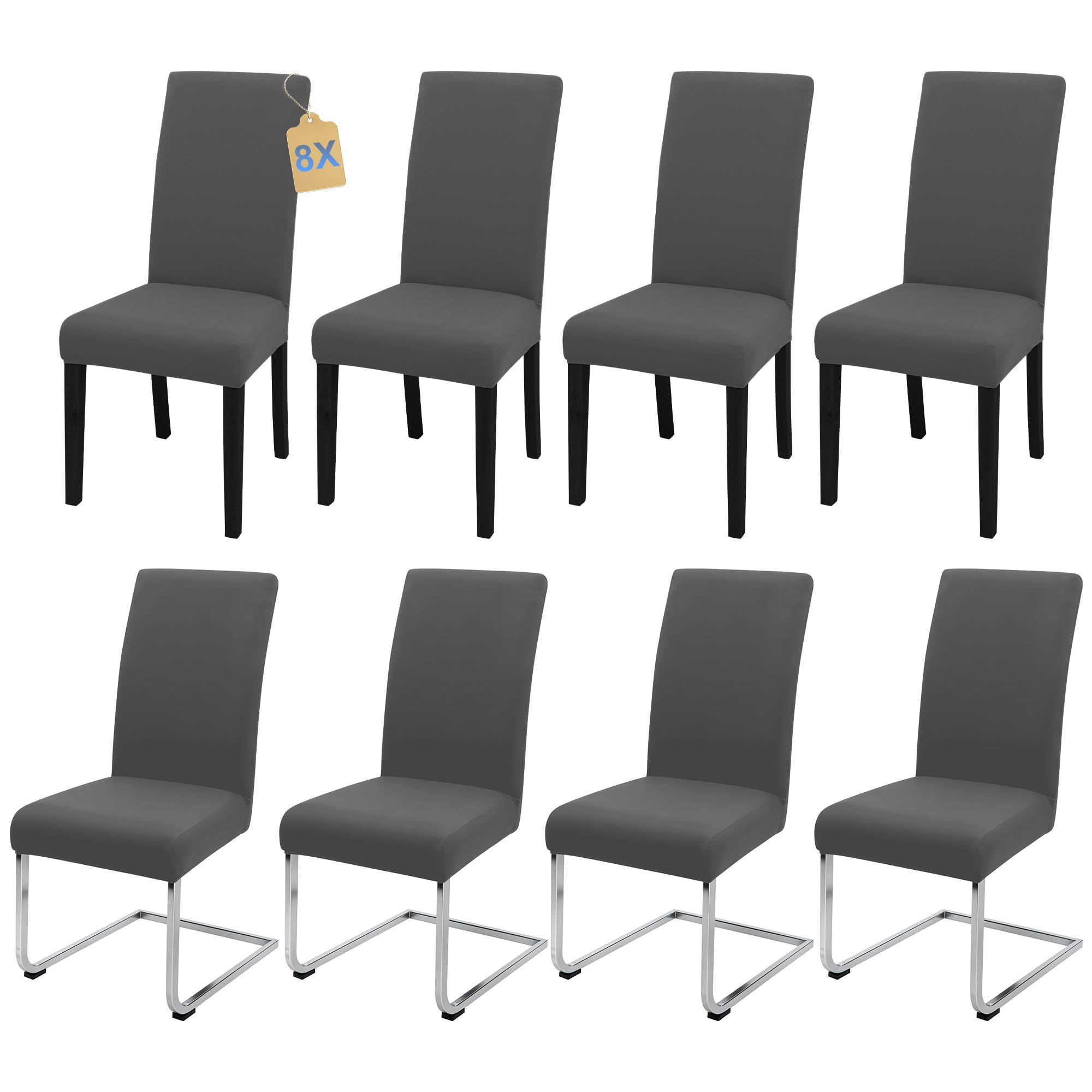 SUKAIKEQA Stuhlhussen 6 Stück Stretch Stuhlbezug Schwingstuhl Esszimmer