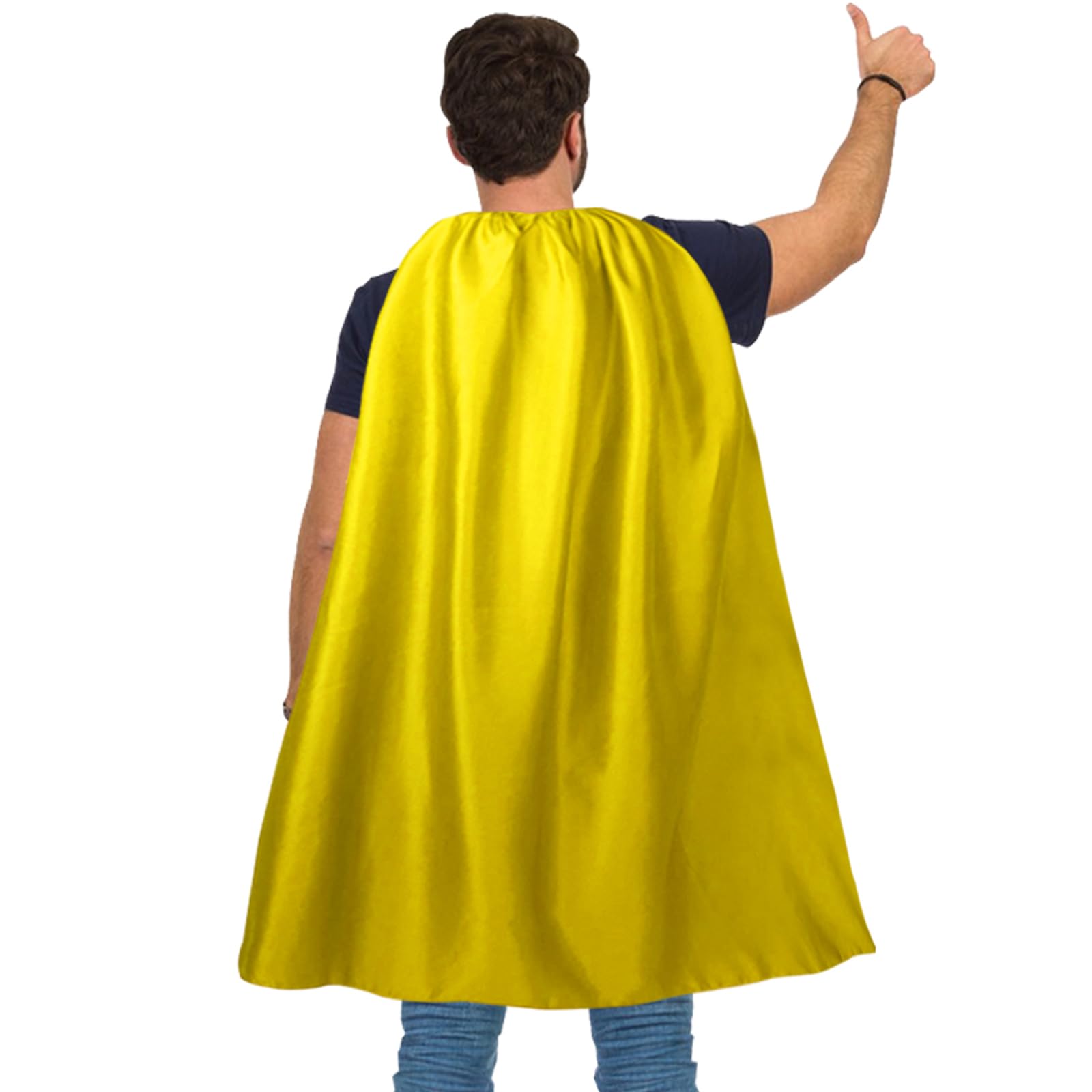 VAAT Adult Superhero Capes and Masks - Cape & Mask Costume for Halloween, Superhero Party Capes, Perfect for Cosplay, Christmas Parties, Role Play Event(Yellow)