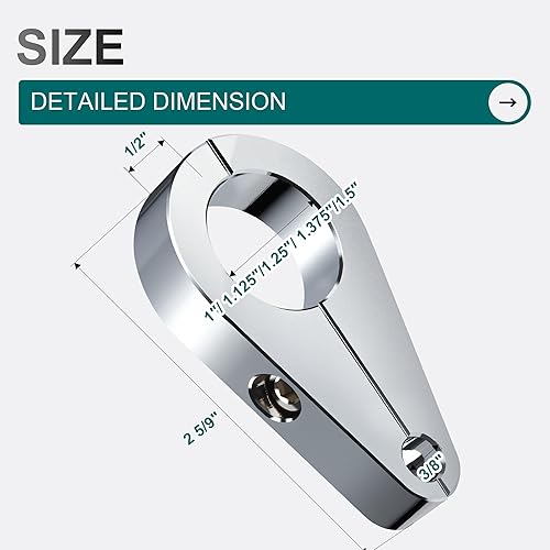 Miniatura 5 de MoKitDora Abrazadera de cable de acelerador de embrague de montaje en manillar o marco de 1.25" o clips de línea de freno para Harley, cromo