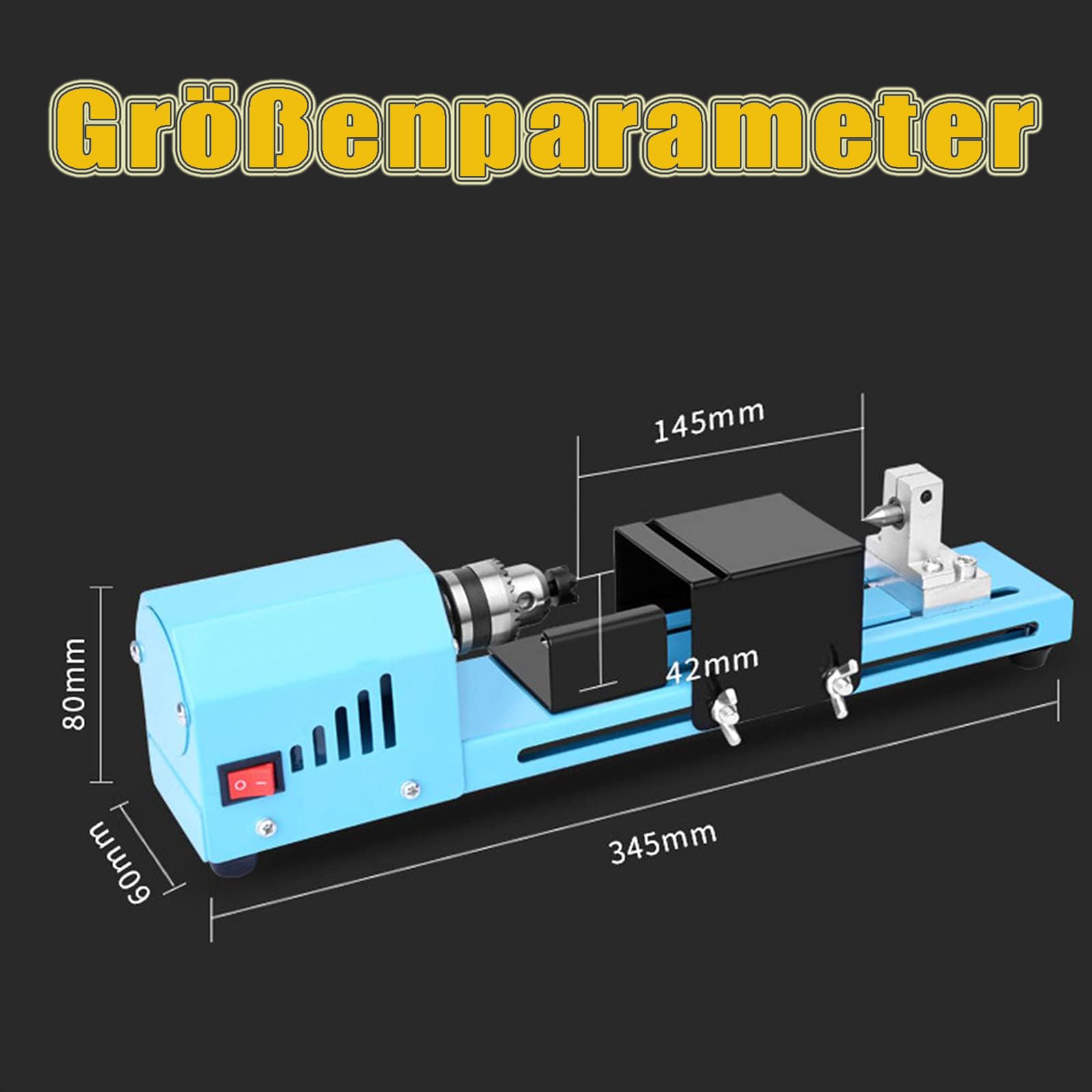 Mini Drehmaschine, 150W Metalldrehmaschine Poliermaschine, Mini Perlen Maschine Kleine Drehmaschine, 220V DIY Holzbearbeitung Buddha Perle Drehmaschine Drehbank Feindrehmaschine