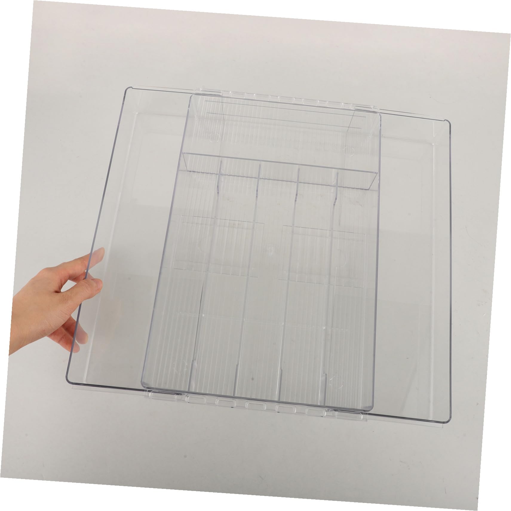 Ausziehbarer Acryl Küchenschubladen Organizer mit Mehreren Fächern zur Besteck und Küchenutensilien Aufbewahrung Robust und Bruchsicher für Küche und Büro