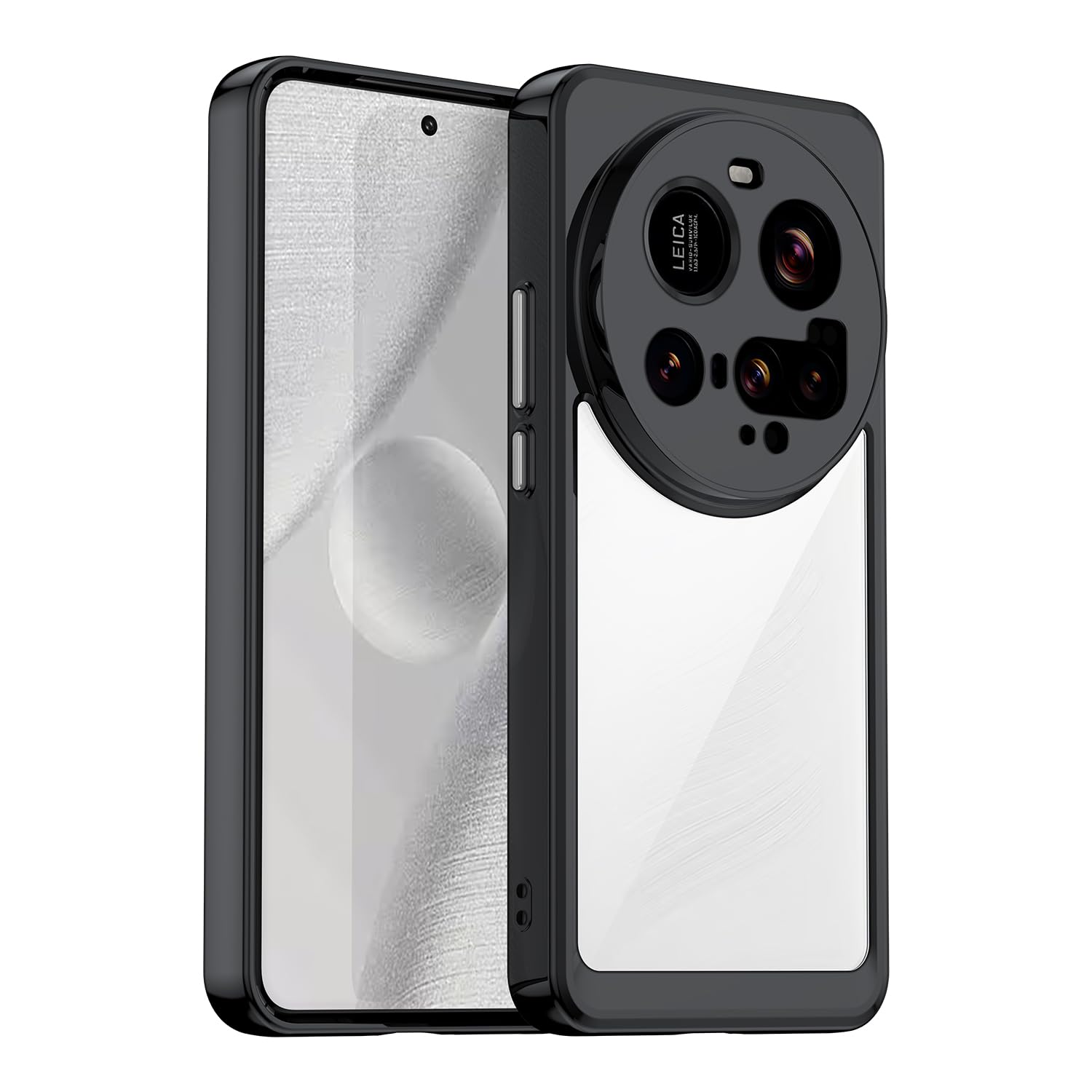 YUEQIAN Handyhülle Für Xiaomi 15 5G – Mit 360° Drehbarem Ringständer, Stoßfest, Mattiert Schwarz
